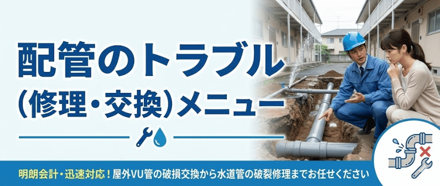 配管のトラブル料金・メニュー
