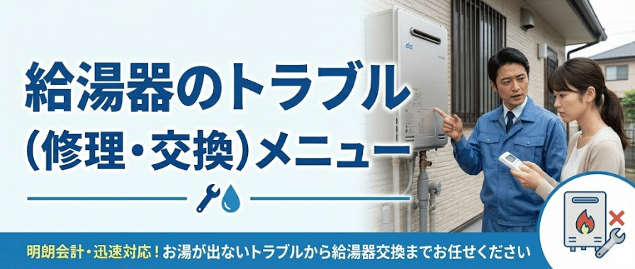 給湯器のトラブル料金・メニュー