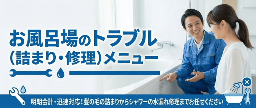 お風呂場のトラブル料金・メニュー