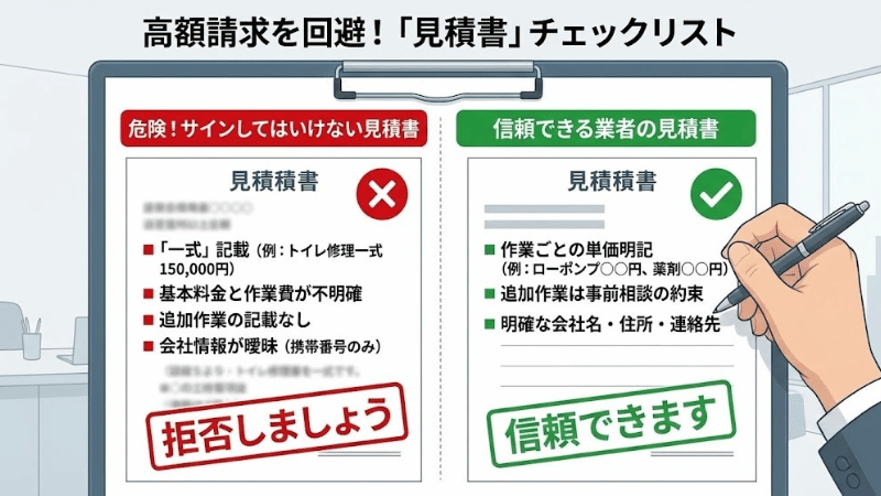 トイレ詰まり修理の悪徳業者が使う「不安商法」と「居座り」の手口