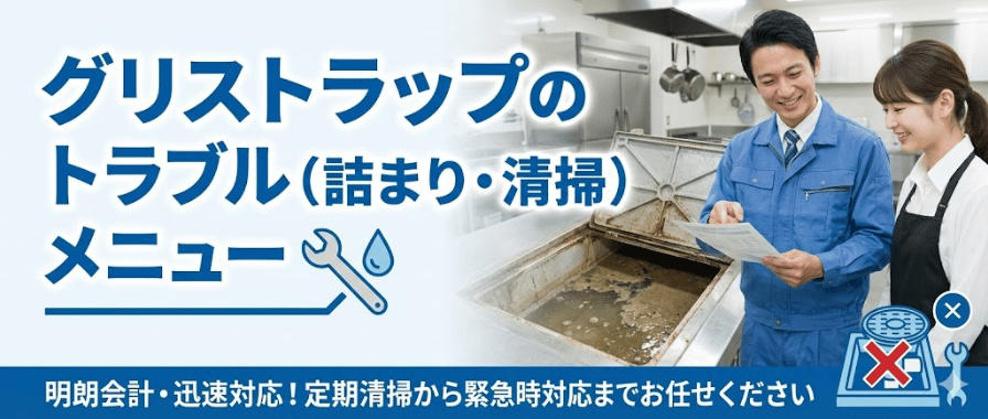 グリストラップのトラブル料金・メニュー
