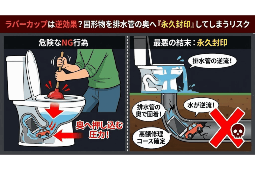 ラバーキャップは逆効果のイラスト