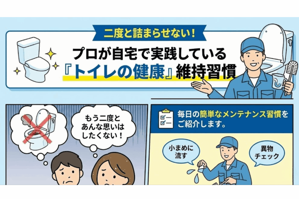 トイレの健康維持のイラスト