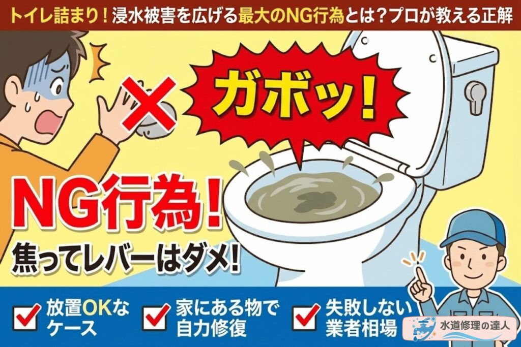 トイレつまりNG行動