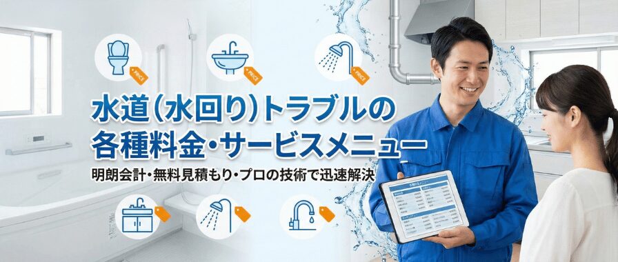 水道（水回り）トラブル各種料金・サービスメニュー