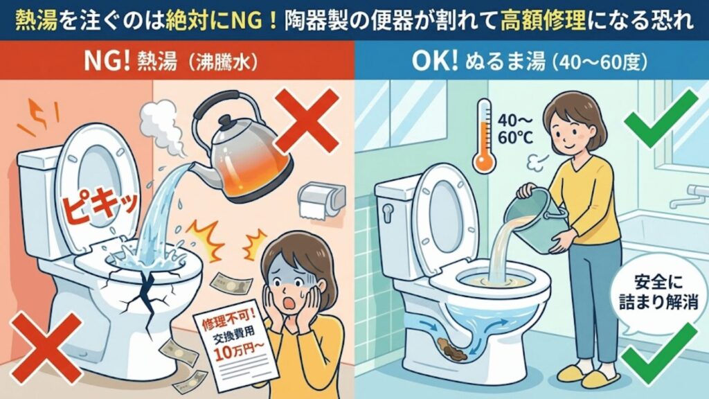 熱湯NGのイラスト