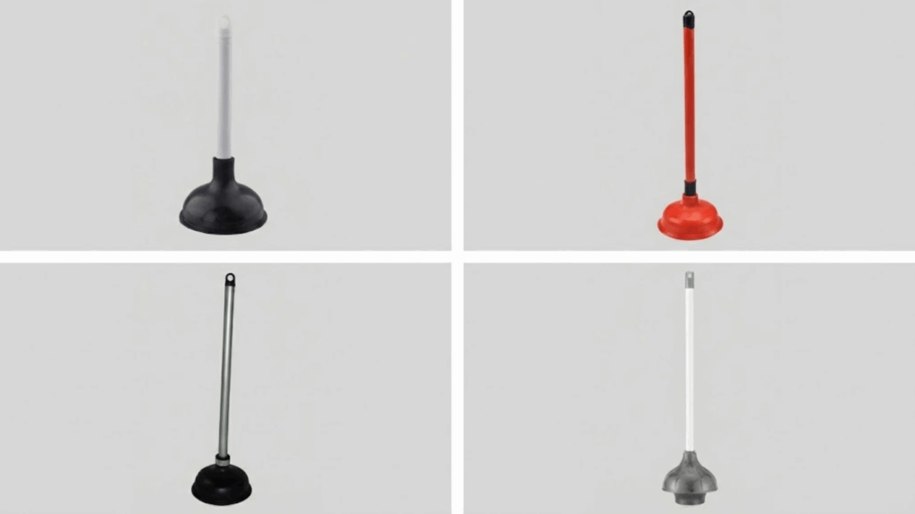 スッポンなどの物理的な道具で詰まりを解消するイメージ