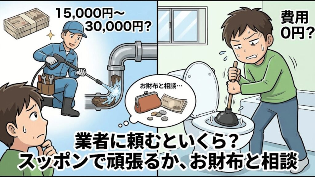 業者に頼んだときの相場のイラスト