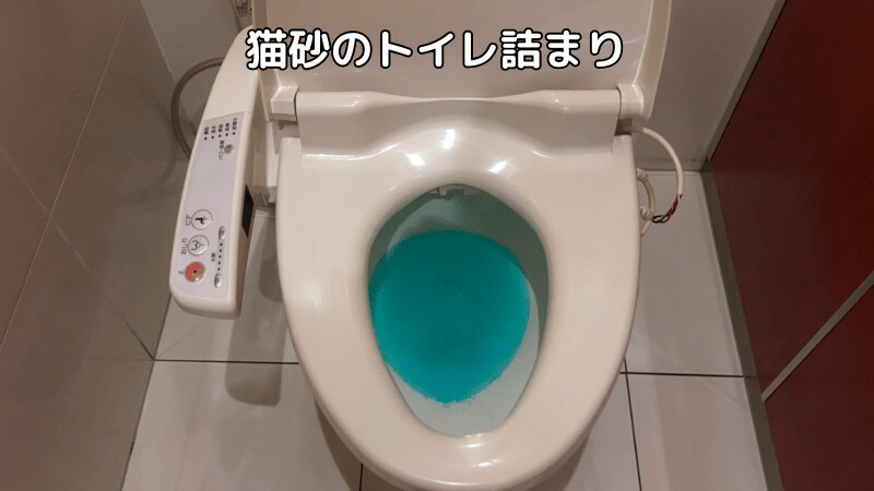 猫砂（猫のトイレ）でトイレ詰まりの修理事例