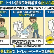 使うのはお湯だけのイラスト