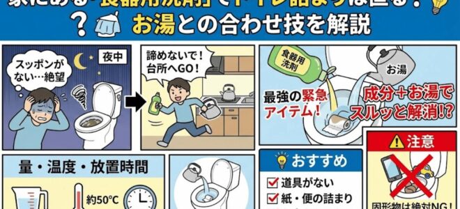 食器用洗剤で詰まりを解消するのアイキャッチ